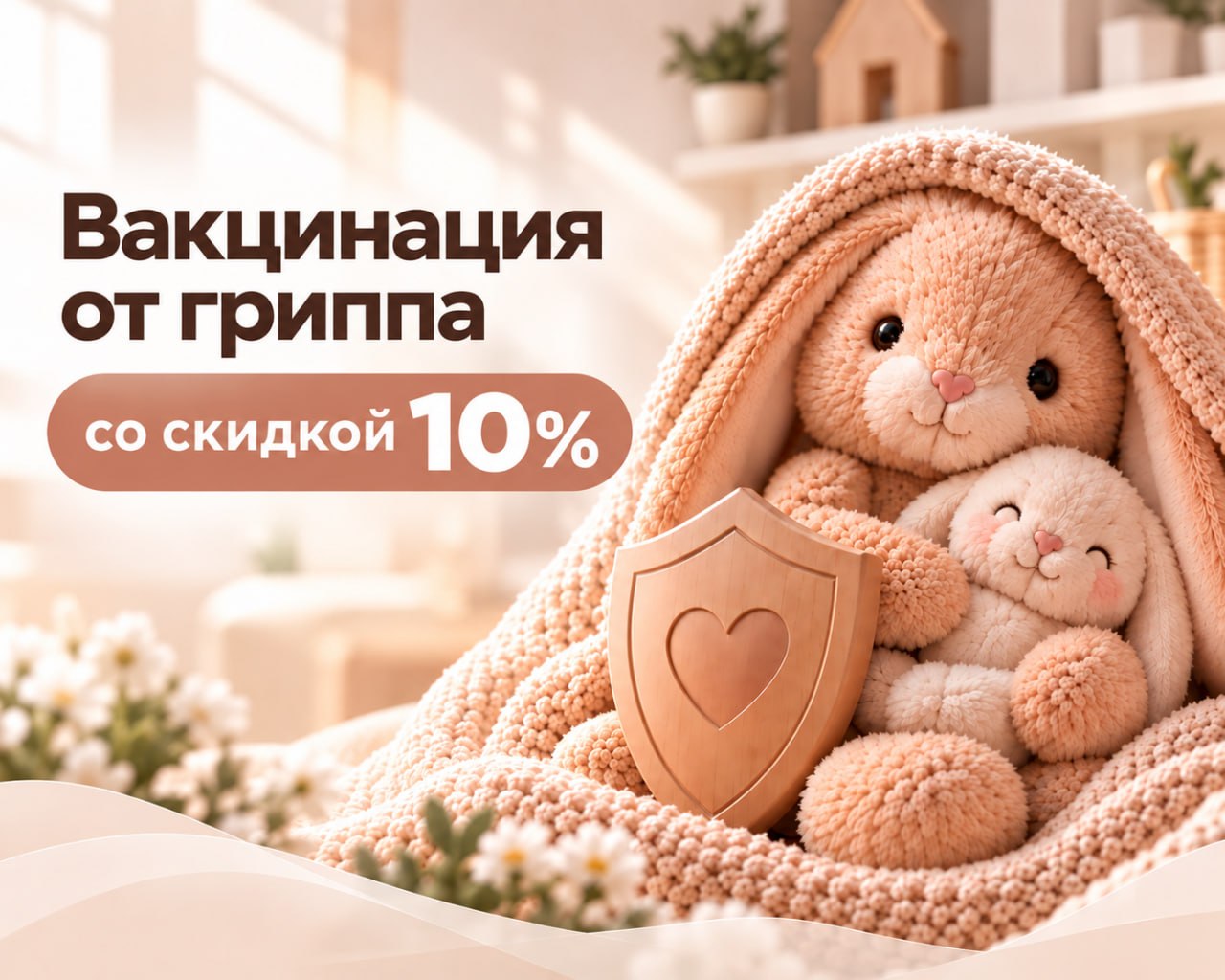 Вакцинация детей от гриппа со скидкой 10% в Москве